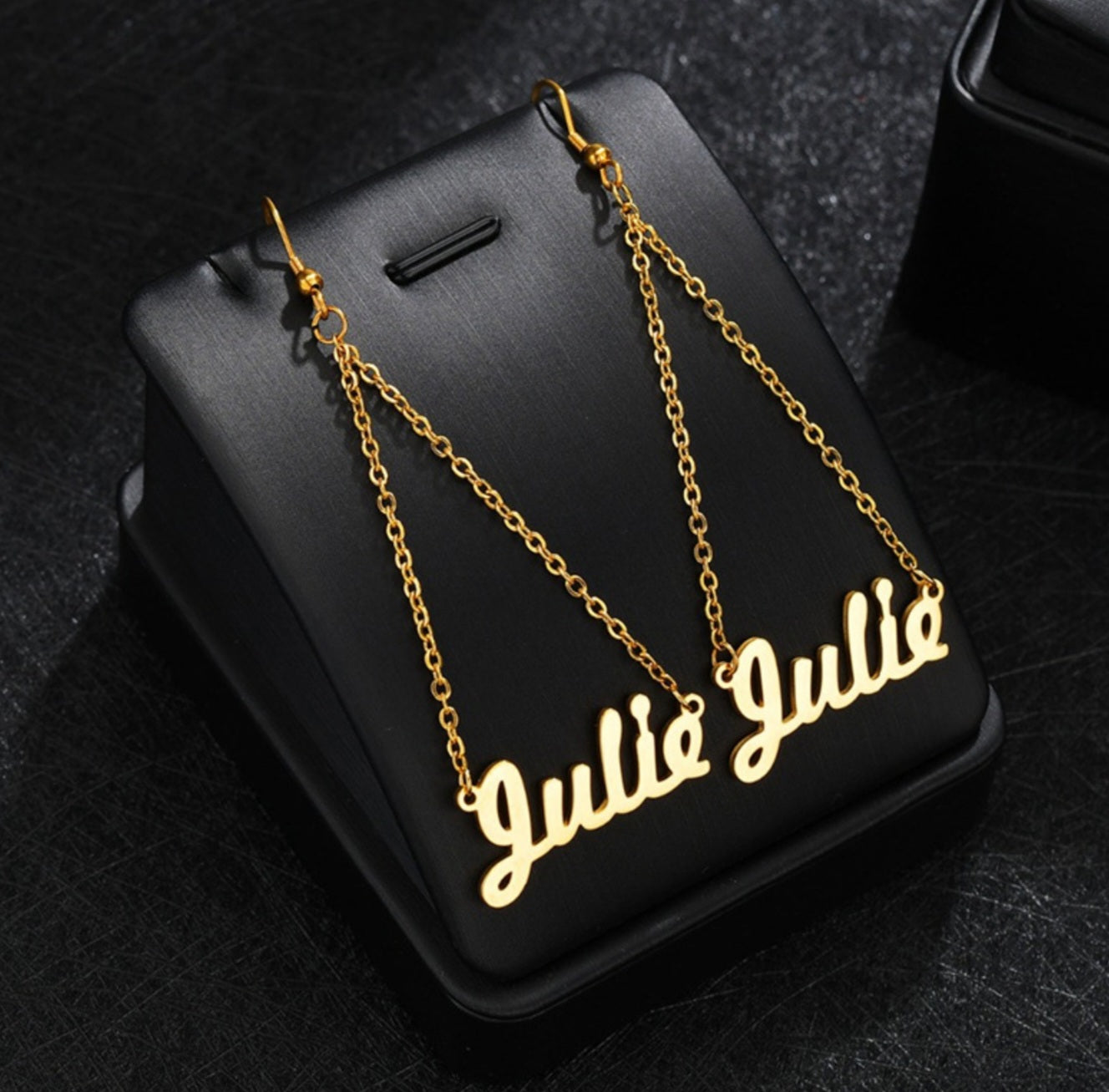 Drop Down Personalized Earrings Style I